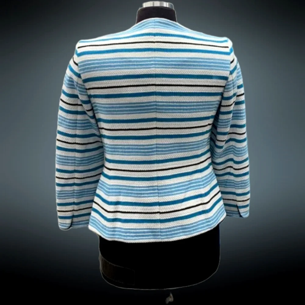 NWT, Anne Klein Women's Collarless Open Front Cardigan Jacket - Picture 2 of 2